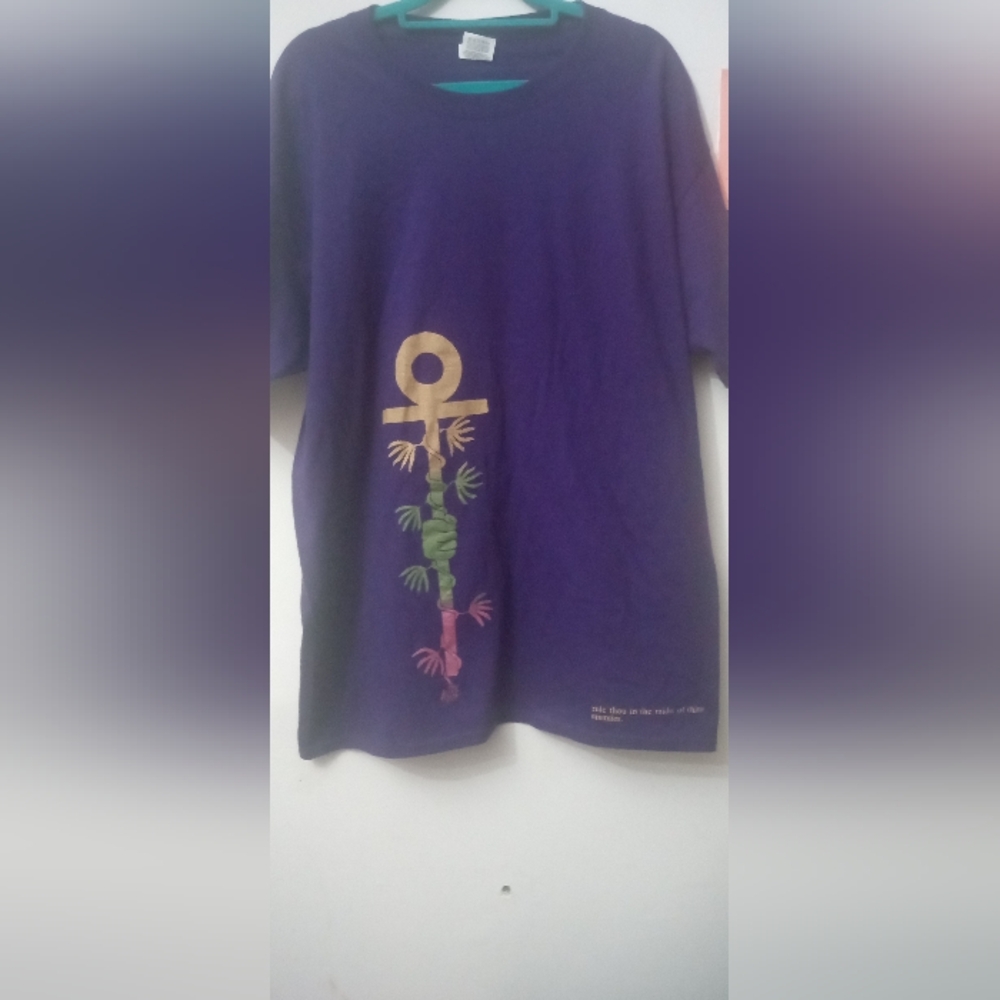 Purple Graphic Silk Screen T-Shirt 💜